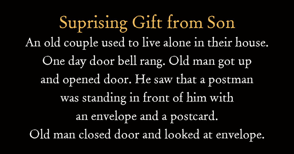 Suprising Gift from Son