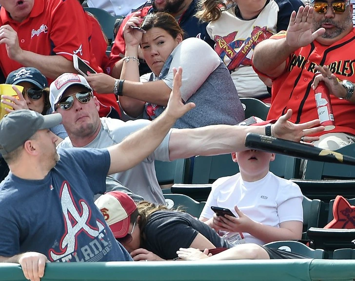 A Father Unleashes “Superdad Powers” to Stop a Flying Baseball Bat From Hitting the Son’s Head…