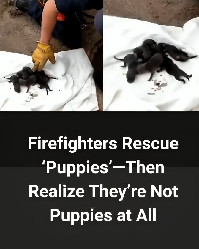 Firemen save 8 Labrador pups from drain: Then they realise they’re not dogs at all…